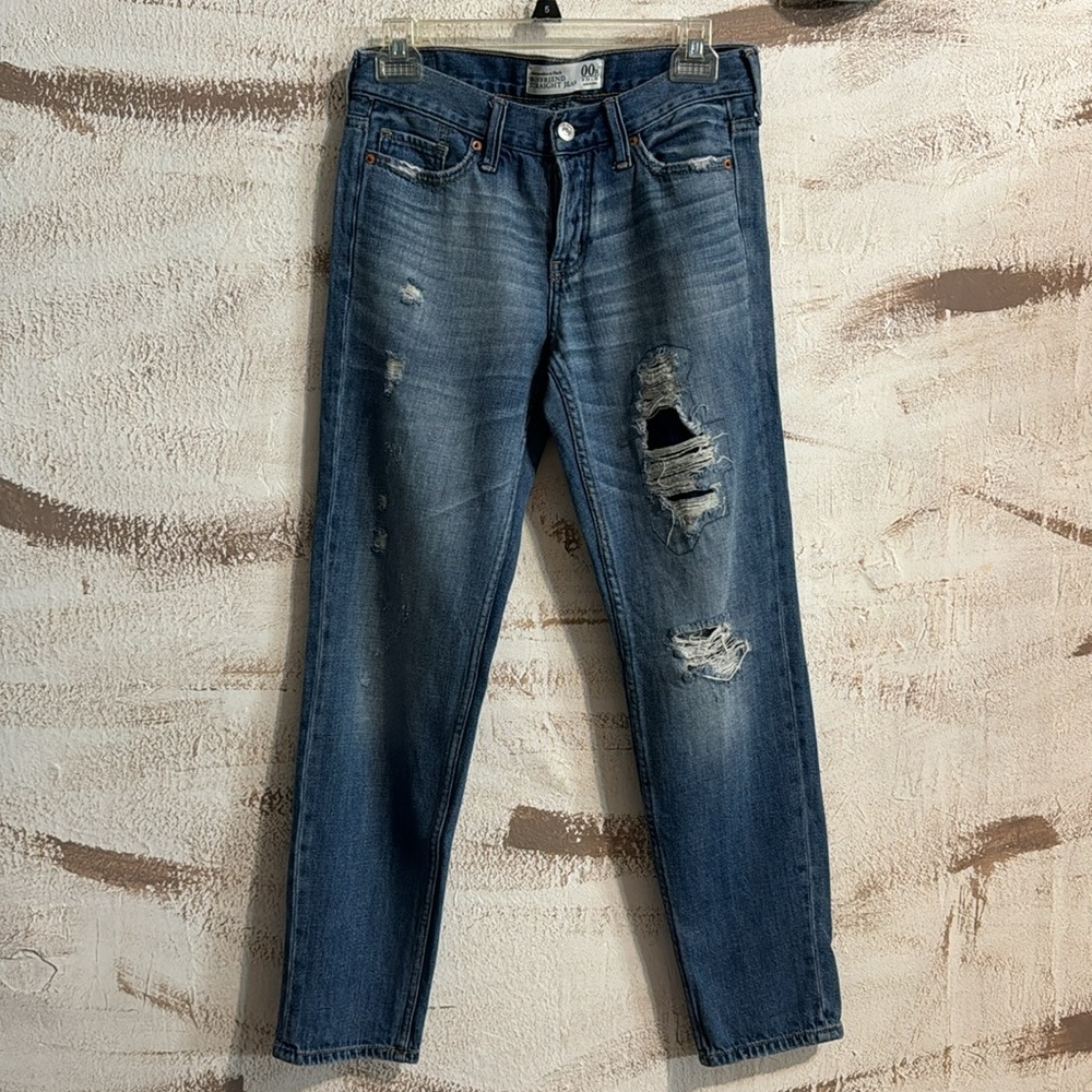 A&F Straight Boyfriend Jeans